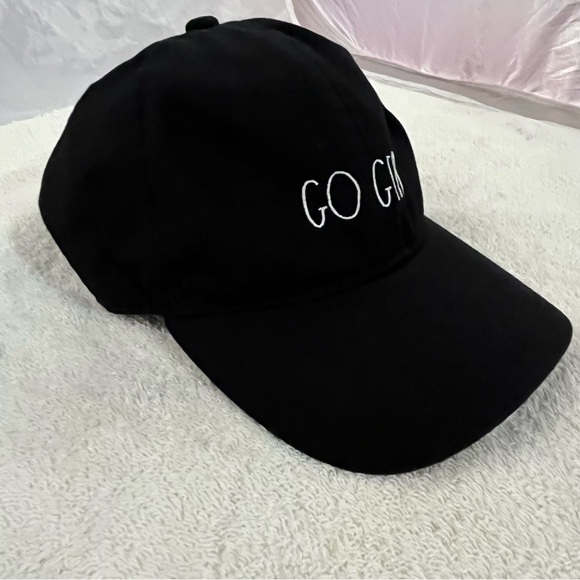Rae Dunn's 'Go Girl' Adjustable Black Ball Cap - Picture 5 of 13
